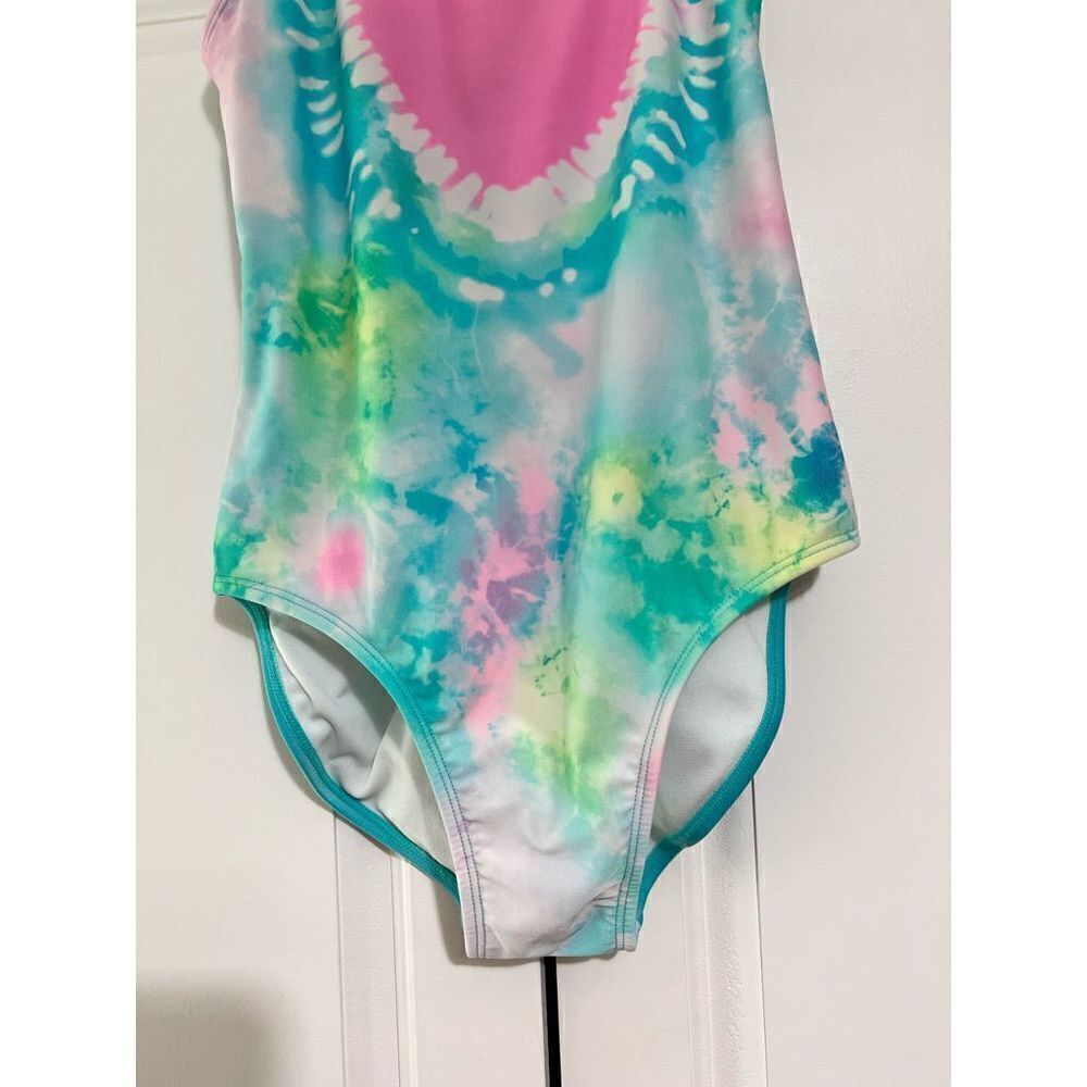 Girls One Piece Swimsuit - Heart Tie-Dye‎ - Picture 5 of 7